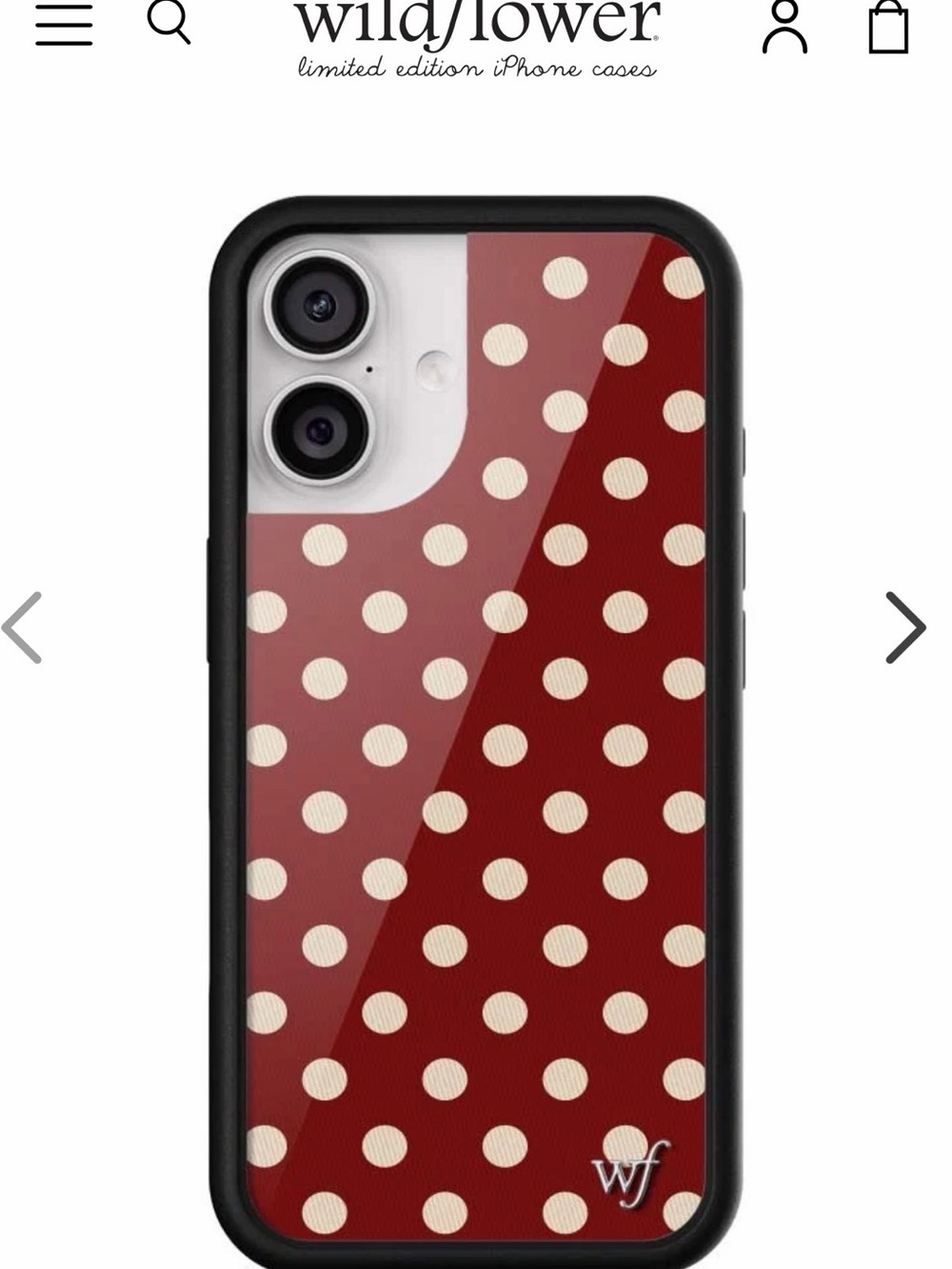 iPhone 17 Wildflower Burgundy Polka Dot iPhone Case